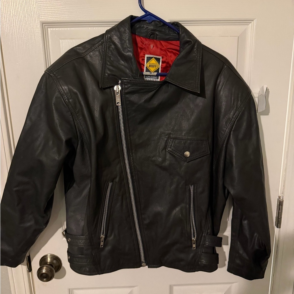 Vintage Authentic Whipp Downtown Crossing Enroute Leather Jacket Size Medium